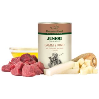Hubertus Gold Junior Lamm & Rind mit Pastinaken und Kohlrabi 400g