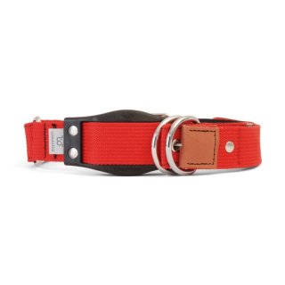 WowWow Hundehalsband mit integrierter Leine Rot 33-37 cm Halsumfang