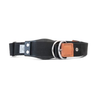 WowWow Hundehalsband mit integrierter Leine Schwarz 33-37 cm Halsumfang