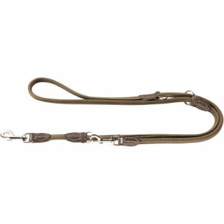 Hunter Verstellbare Führleine Round & Soft Hunting Oliv L 200 cm | D 0,6 cm