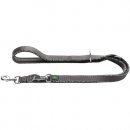 Hunter Verstellbare F&uuml;hrleine Divo Reflect Steingrau L 200 cm | B 1,5 cm