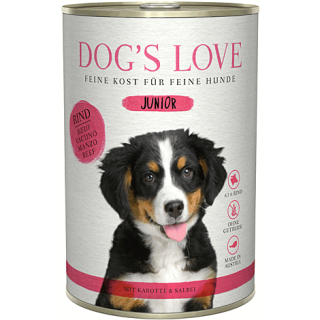 Dog`s Love Nassfutter Junior Rind 400g