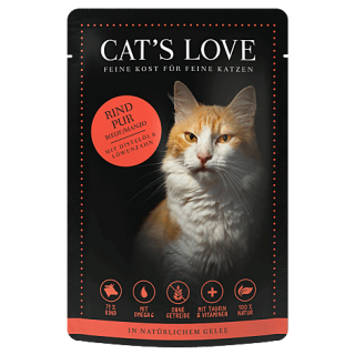 Cat´s Love Nassfutter Adult Rind Pur 85g