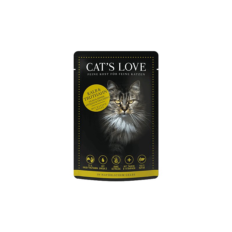 Cats Love Nassfutter Adult Kalb & Truthahn 85g