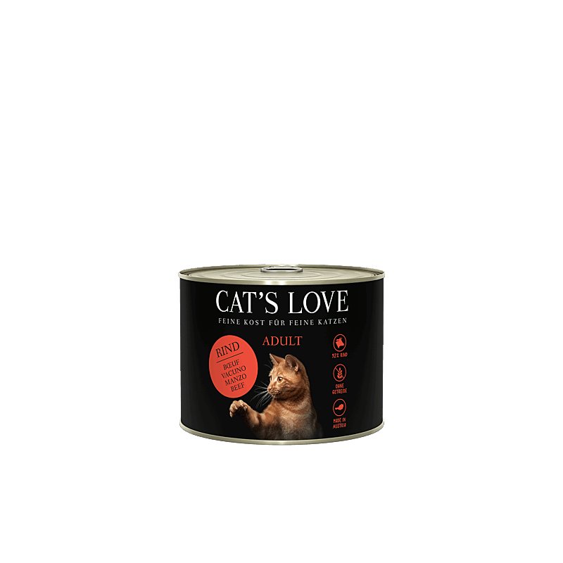 Cat´s Love Nassfutter Adult Rind Pur 200g