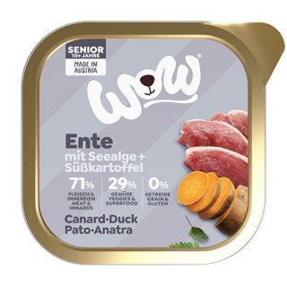 Wow Nassfutter Senior Ente150g