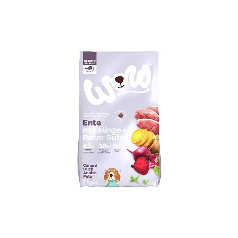 Wow Trockenfutter Senior Ente Minis 1Kg