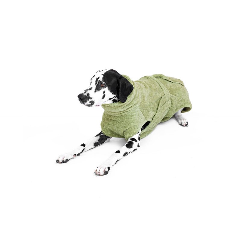 Lill`s Dog Hundebademantel aus Bio-Baumwolle Hellgrn