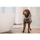 Lill`s Dog Hundebademantel aus Bio-Baumwolle Steingrau