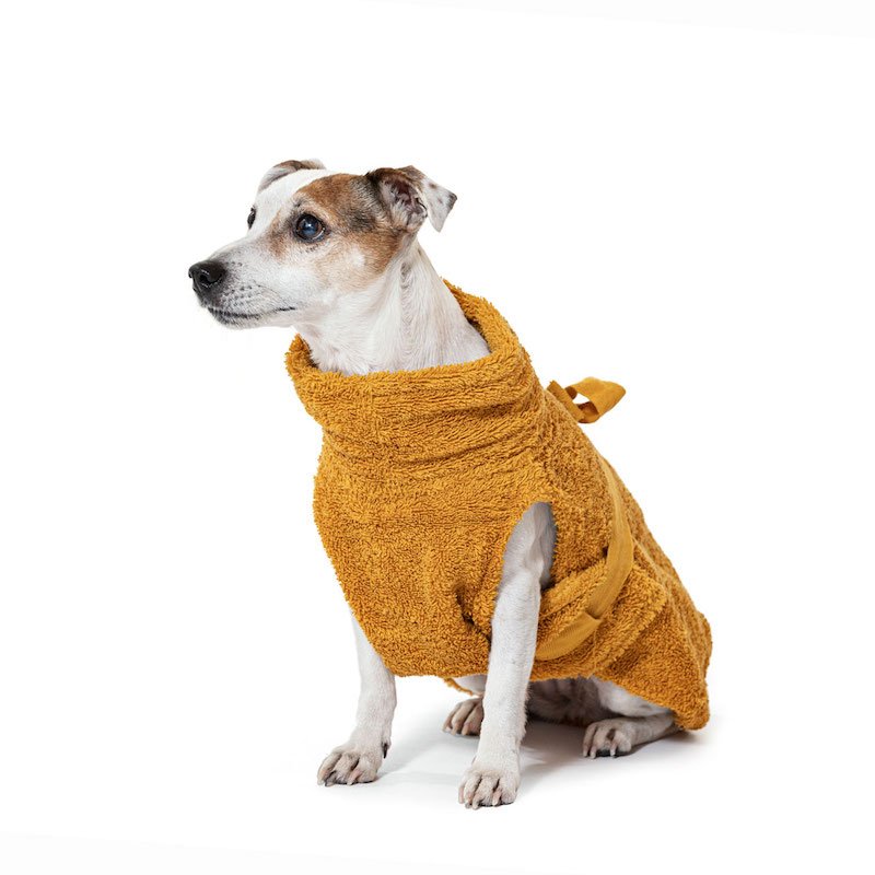 Lill`s Dog Hundebademantel aus Bio-Baumwolle Amber