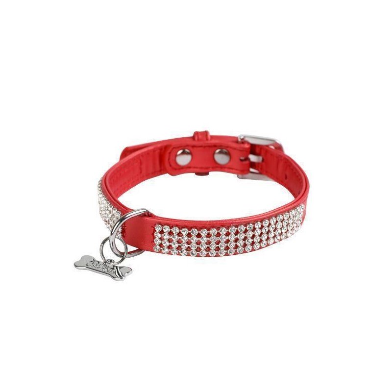 Wouapy Hundehalsband Strass PetMini 20 mm x 40 cm