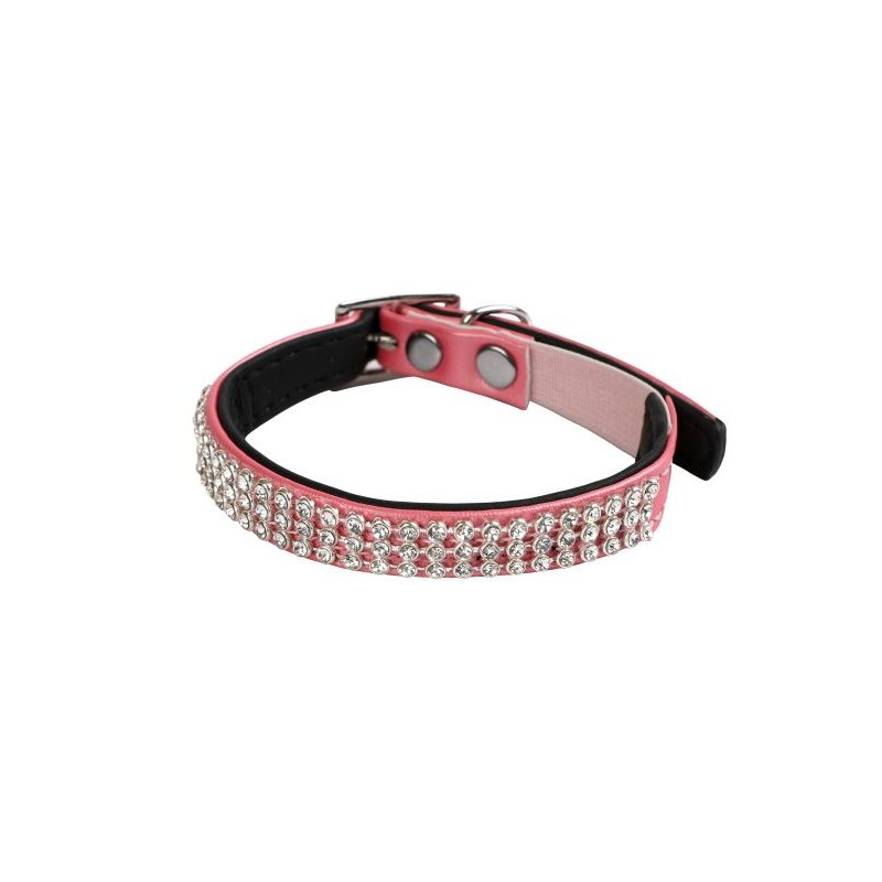 Wouapy Katzenhalsband mit Diamanten Pink