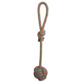 Wouapy Hundespielzeug Tau Ball am Seil mit Wurfseil