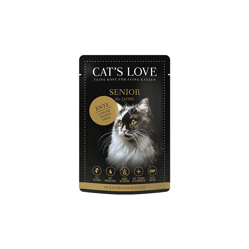 Cats Love Nassfutter Senior Ente 85g