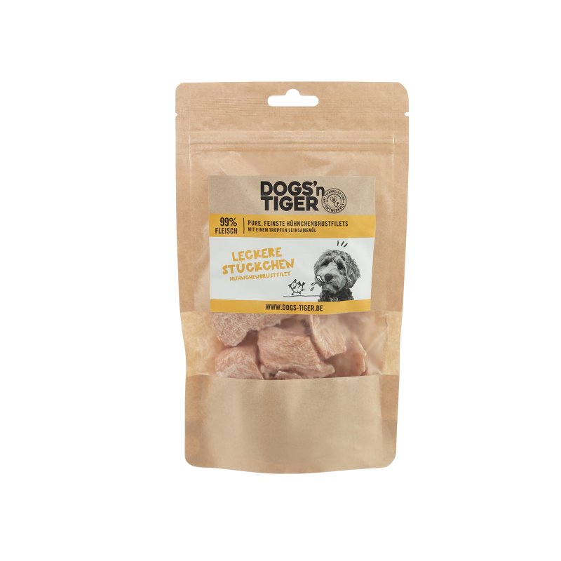 Dogs&rsquo;n Tiger Hundesnack Leckere Stückchen Huhn 80g