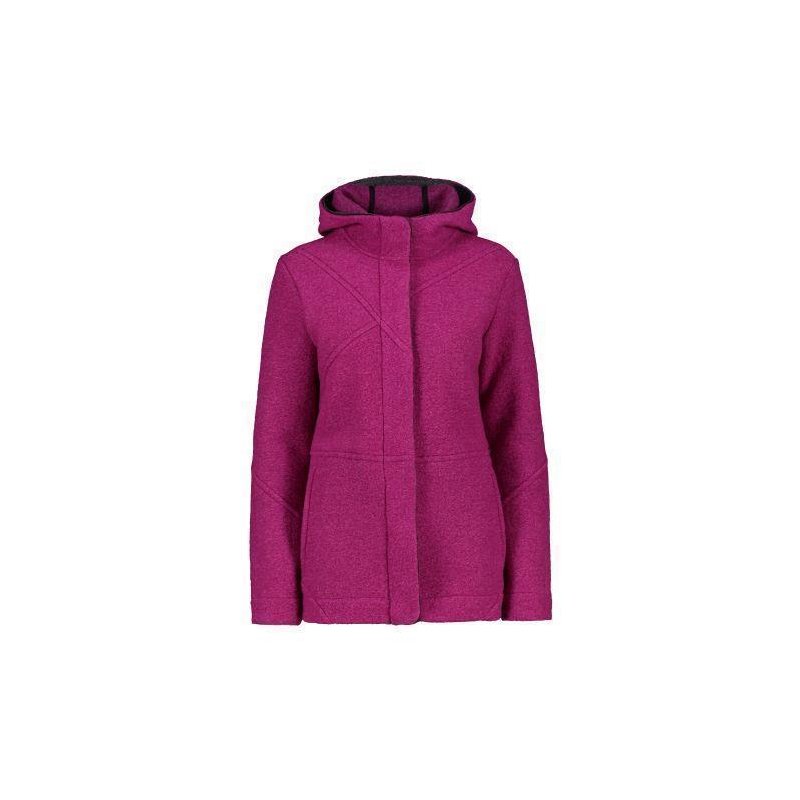 CMP Damenjacke aus Wooltech Dunkelrosa