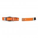 WowWow Hundehalsband mit integrierter Leine Orange 33-37 cm Halsumfang