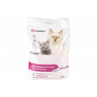 Flamingo Katzenstreu Silica Fein Klumpstreu 15 L