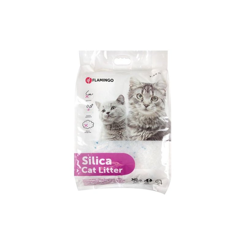 Flamingo Katzenstreu Silica Medium - fellby.de