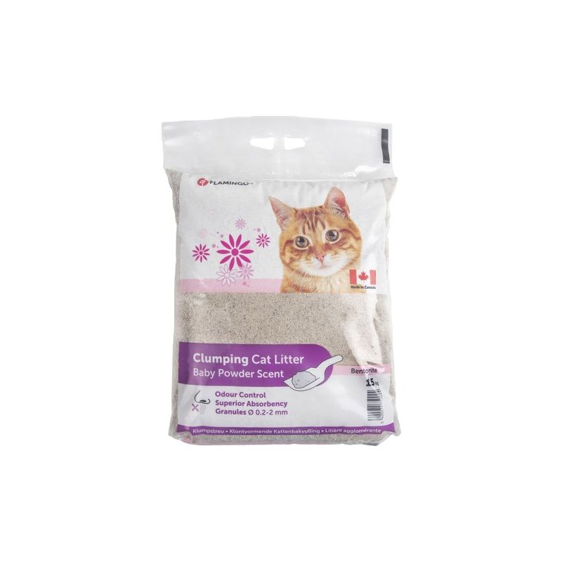 Flamingo Katzenstreu Babypuderduft