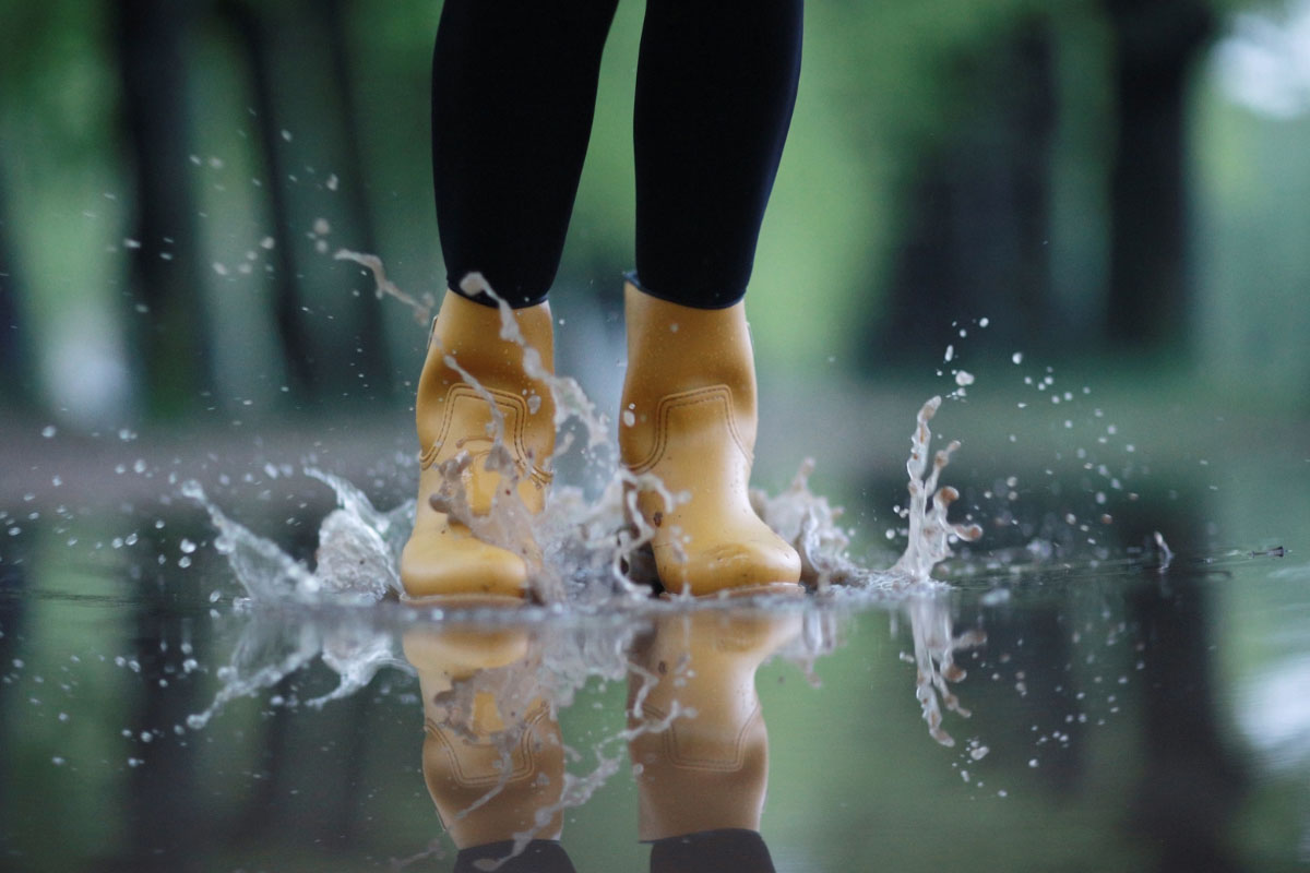 Gummistiefel für Spaziergänge im Regen und Matsch