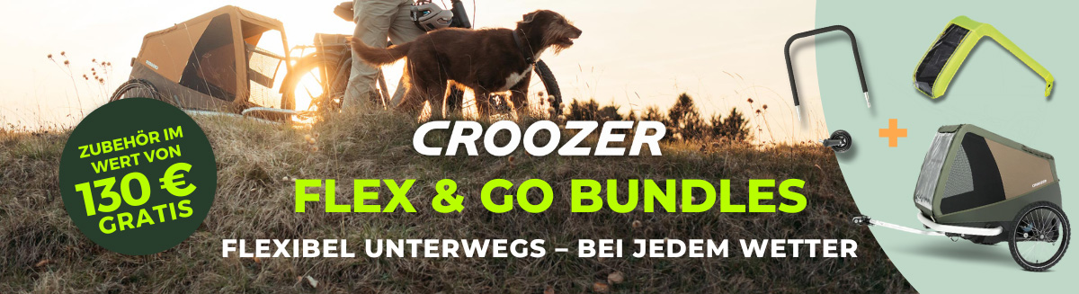 CROOZER Flex & Go Bundles – Zubehör im Wert von 130 € gratis