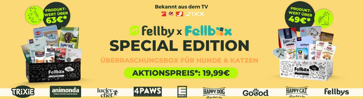 Fellby × Fellbox Special Edition – Überraschungsboxen für Hunde & Katzen