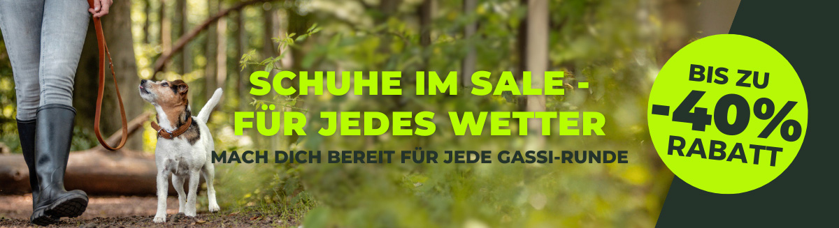 Schuhe im Sale für jedes Wetter – Outdoor-Schuhe für die Gassi-Runde mit Rabattaktion